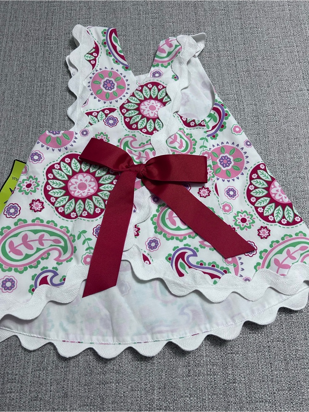 StellyBelly Girls Floral Paisley Dress - Pink, Green & Purple NWT Size 3T